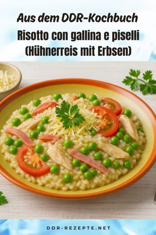 Risotto con gallina e piselli (Hühnerreis mit Erbsen)