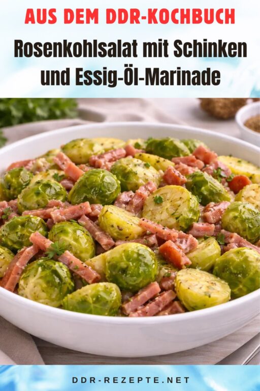 Rosenkohlsalat mit Schinken und Essig-Öl-Marinade