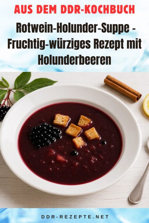 Rotwein-Holunder-Suppe – Fruchtig-würziges Rezept mit Holunderbeeren