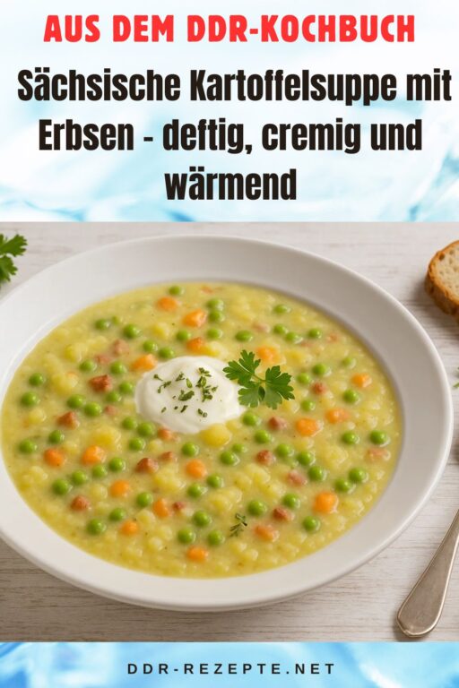 Sächsische Kartoffelsuppe mit Erbsen – deftig, cremig und wärmend