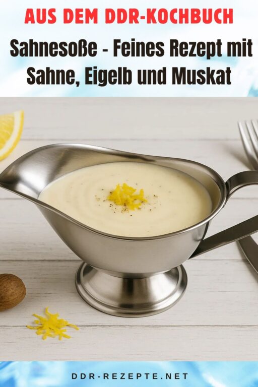 Sahnesoße – Feines Rezept mit Sahne, Eigelb und Muskat