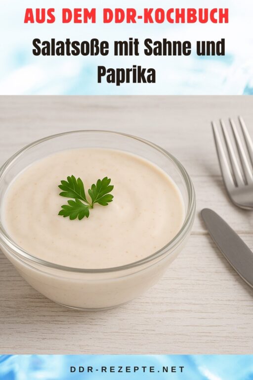 Salatsoße mit Sahne und Paprika
