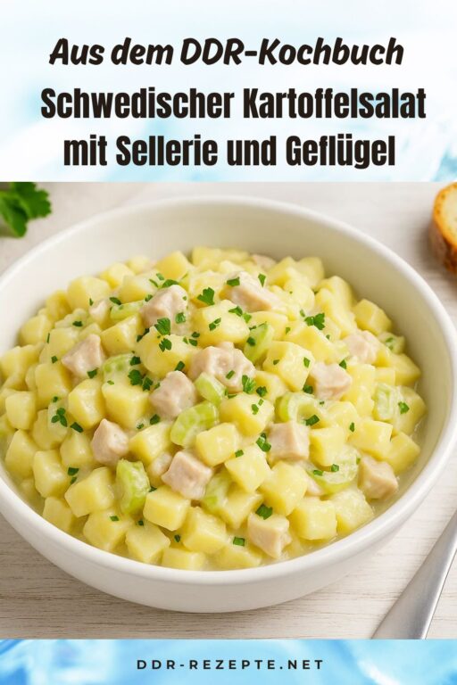 Schwedischer Kartoffelsalat mit Sellerie und Geflügel
