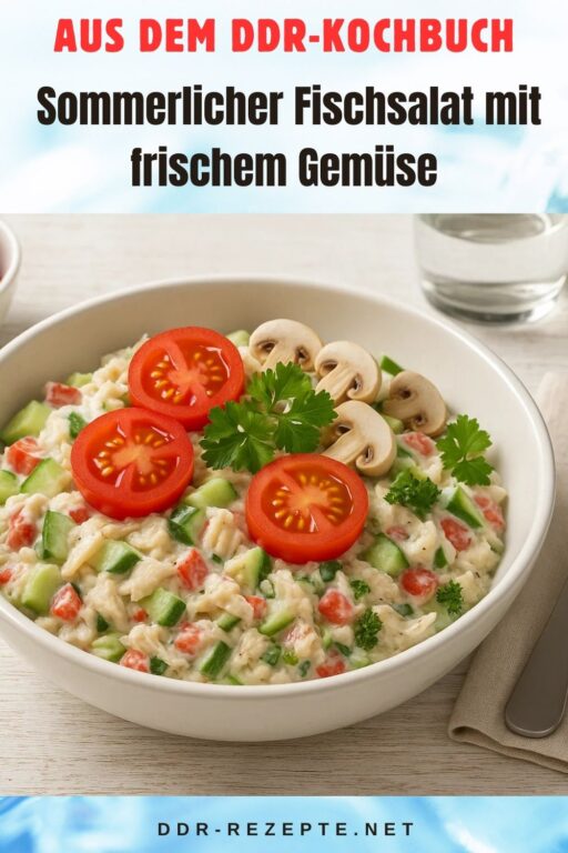 Sommerlicher Fischsalat mit frischem Gemüse