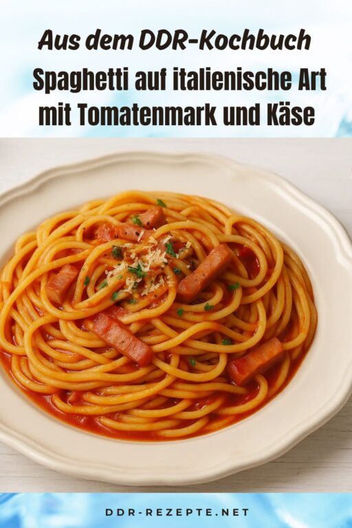 Spaghetti auf italienische Art mit Tomatenmark und Käse
