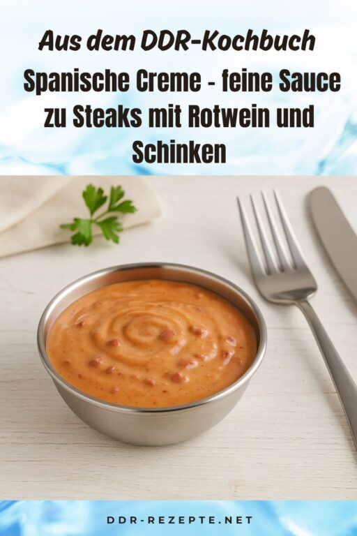Spanische Creme – feine Sauce zu Steaks mit Rotwein und Schinken