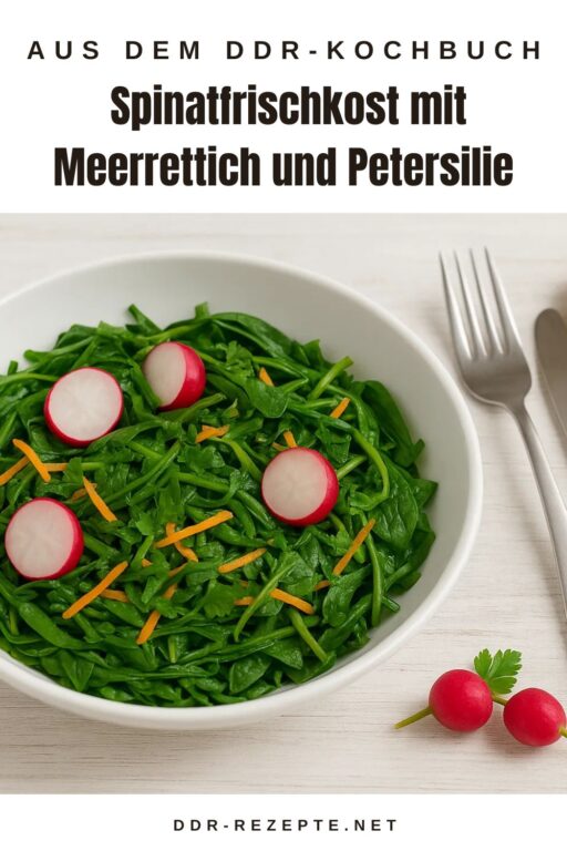 Spinatfrischkost mit Meerrettich und Petersilie