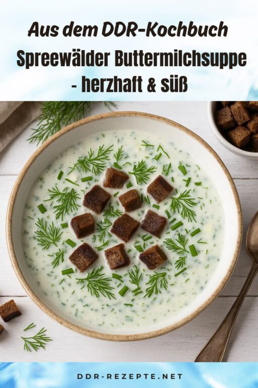 Spreewälder Buttermilchsuppe – herzhaft & süß
