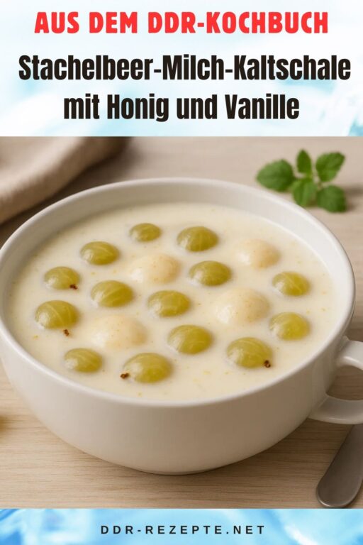Stachelbeer-Milch-Kaltschale mit Honig und Vanille