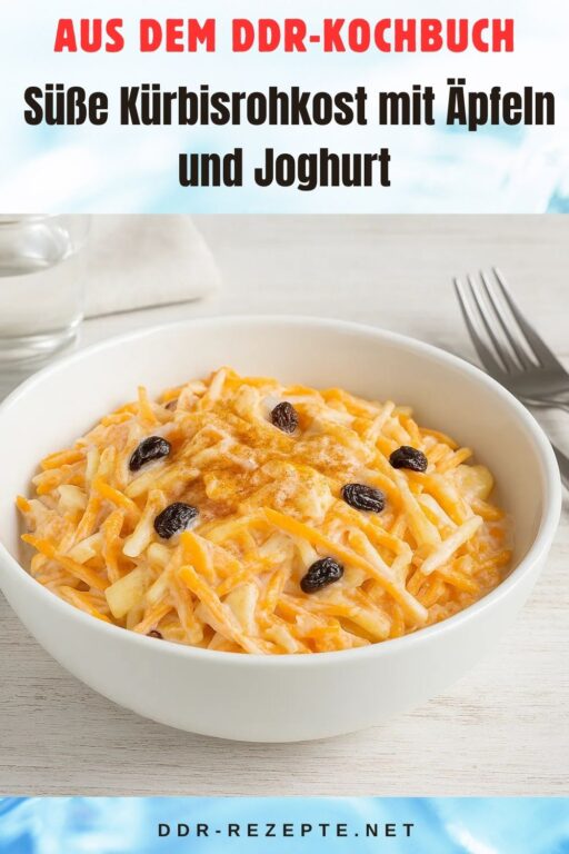 Süße Kürbisrohkost mit Äpfeln und Joghurt