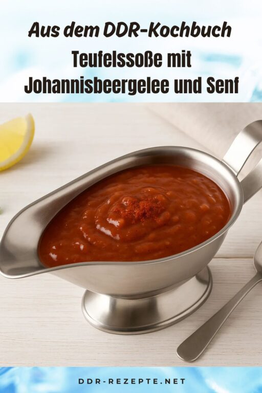 Teufelssoße mit Johannisbeergelee und Senf