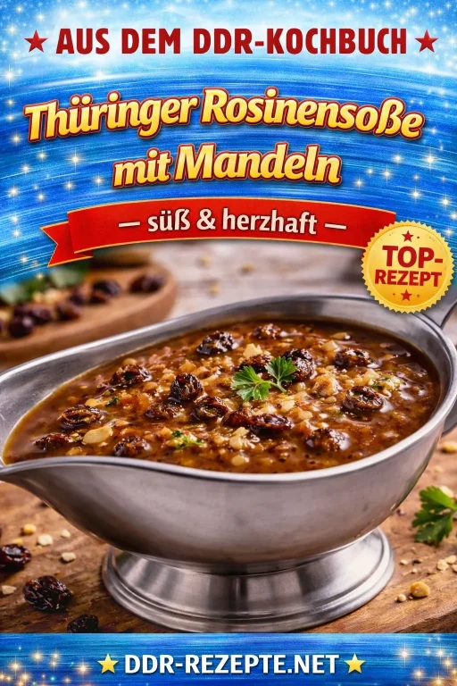 Thüringer Rosinensoße mit Mandeln – süß & herzhaft