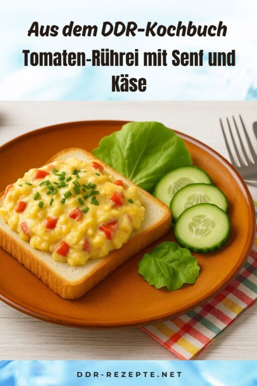Tomaten-Rührei mit Senf und Käse