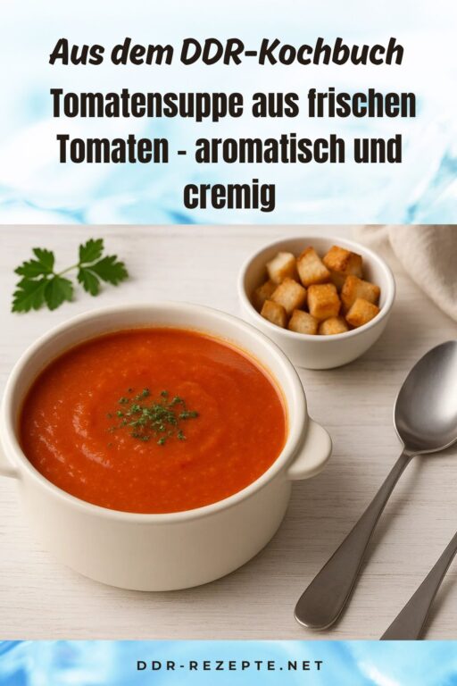 Tomatensuppe aus frischen Tomaten – aromatisch und cremig