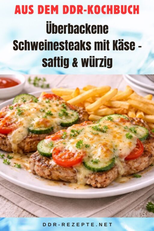Überbackene Schweinesteaks mit Käse – saftig & würzig