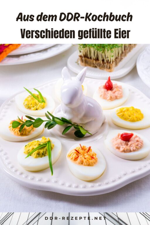 Verschieden gefüllte Eier