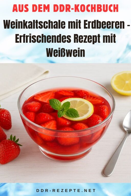 Weinkaltschale mit Erdbeeren – Erfrischendes Rezept mit Weißwein