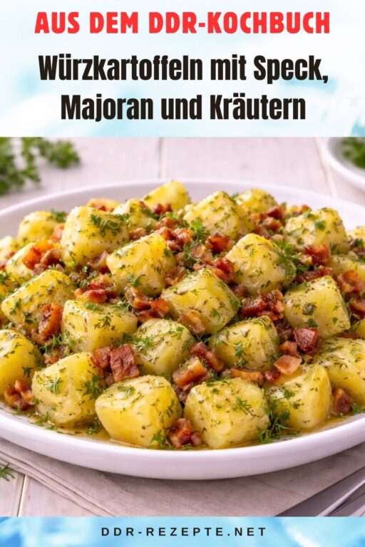 Würzkartoffeln mit Speck, Majoran und Kräutern