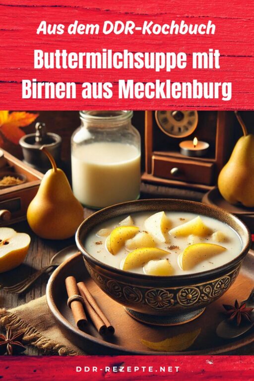 Buttermilchsuppe mit Birnen aus Mecklenburg