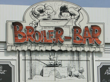 Eingang zur Broiler-Bar in Sassnitz