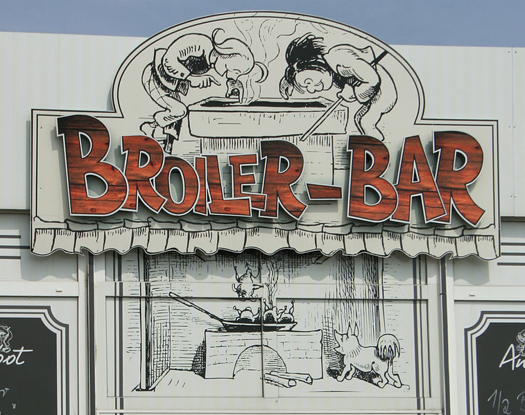 Eingang zur Broiler-Bar in Sassnitz