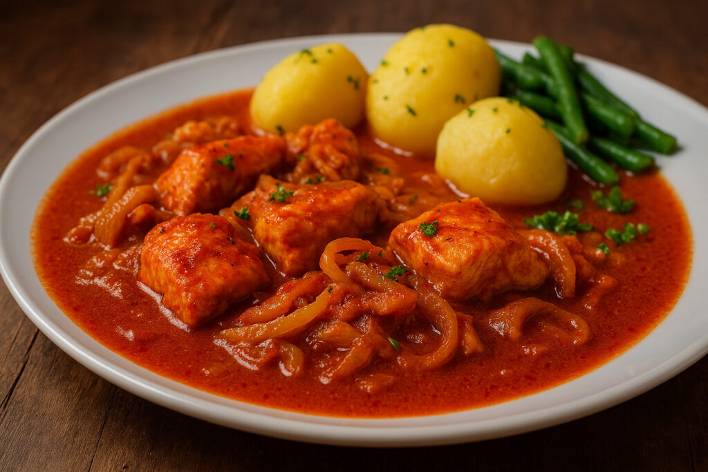 Würziges Fischgulasch auf ungarische Art