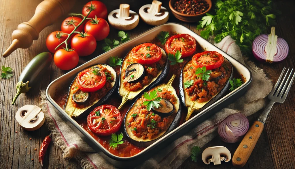 Gefüllte Auberginen – Deftig und Aromatisch