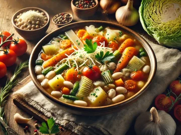 Italienische Gemüsesuppe (Minestrone)