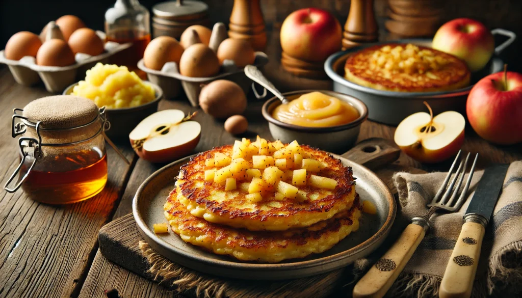 Kartoffelpuffer mit Äpfeln