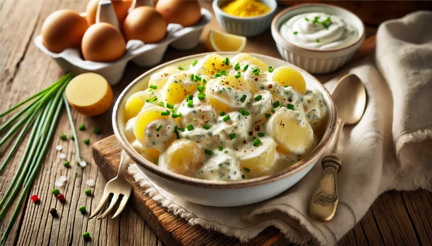 Kartoffelsalat mit Sahnesoße