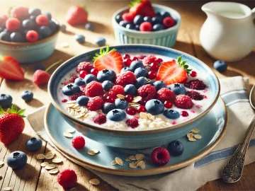 Milchsuppe mit Beeren