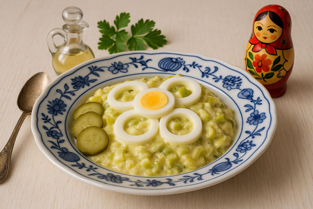 Porreesalat mit Mayonnaise