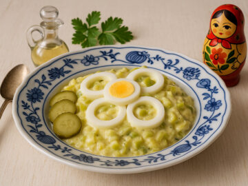 Porreesalat mit Mayonnaise