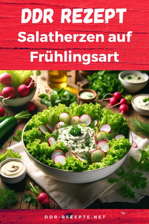 Salatherzen auf Frühlingsart