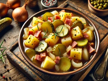 Saure Kartoffelstücke (Saure Aardäppelspalken)