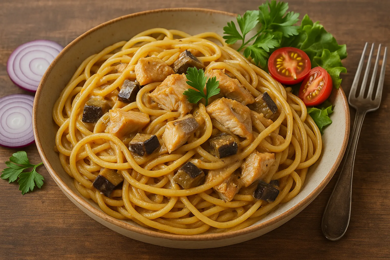 Spaghetti mit Räucherfisch