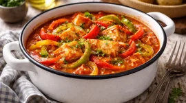 Ungarischer Fischpaprikasch – einfaches Rezept mit Paprika und Fisch