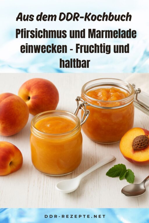 Pfirsichmus und Marmelade einwecken – Fruchtig und haltbar