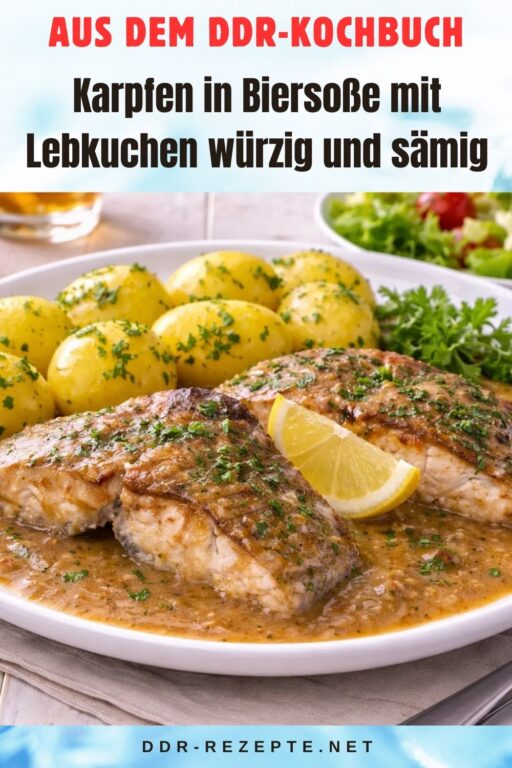 Karpfen in Biersoße mit Lebkuchen würzig und sämig