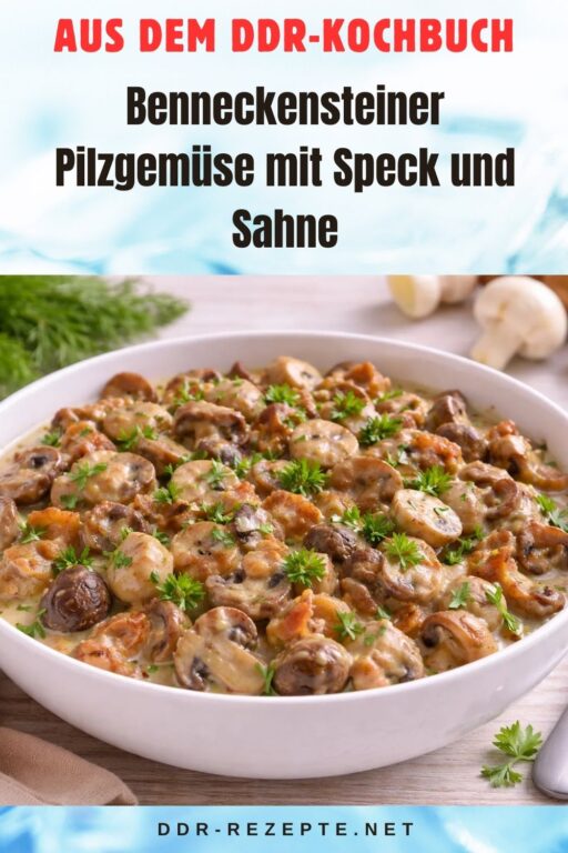 Benneckensteiner Pilzgemüse mit Speck und Sahne