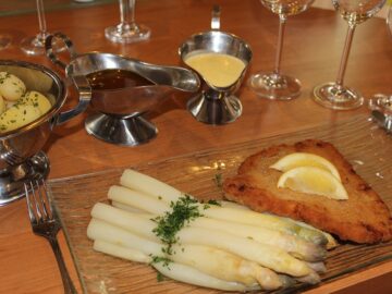 Schnitzel mit Spargel