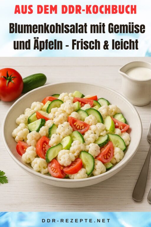 Blumenkohlsalat mit Gemüse und Äpfeln – Frisch & leicht