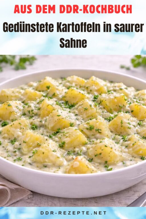 Gedünstete Kartoffeln in saurer Sahne