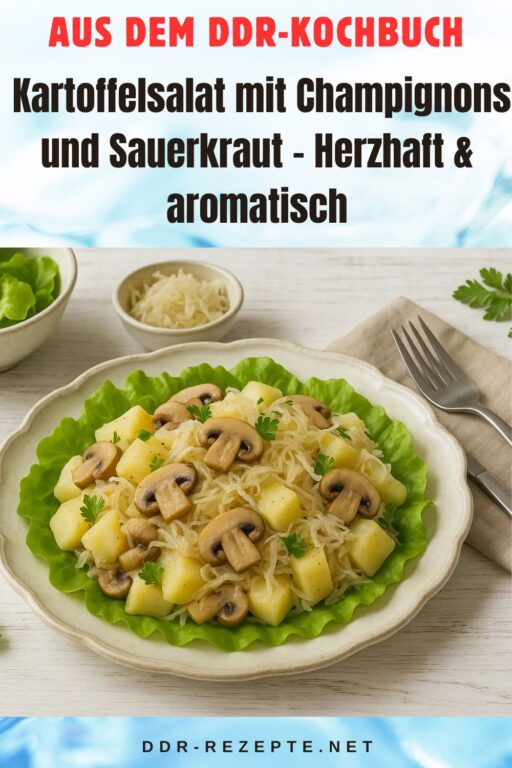 Kartoffelsalat mit Champignons und Sauerkraut – Herzhaft & aromatisch