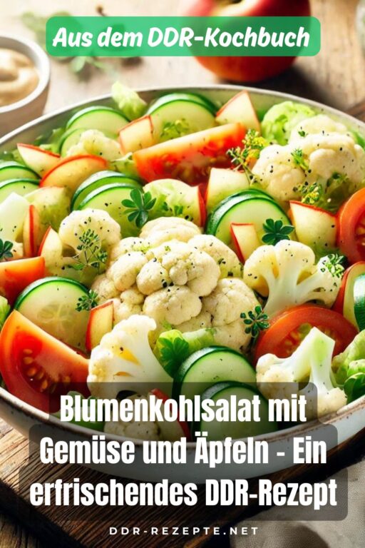 Blumenkohlsalat mit Gemüse und Äpfeln – Ein erfrischendes DDR-Rezept