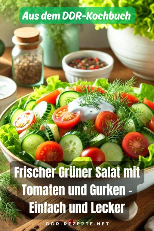 Frischer Grüner Salat mit Tomaten und Gurken – Einfach und Lecker