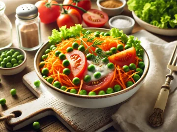 Frischer Möhrensalat mit grünen Erbsen – Ein bunter Genuss für den Alltag