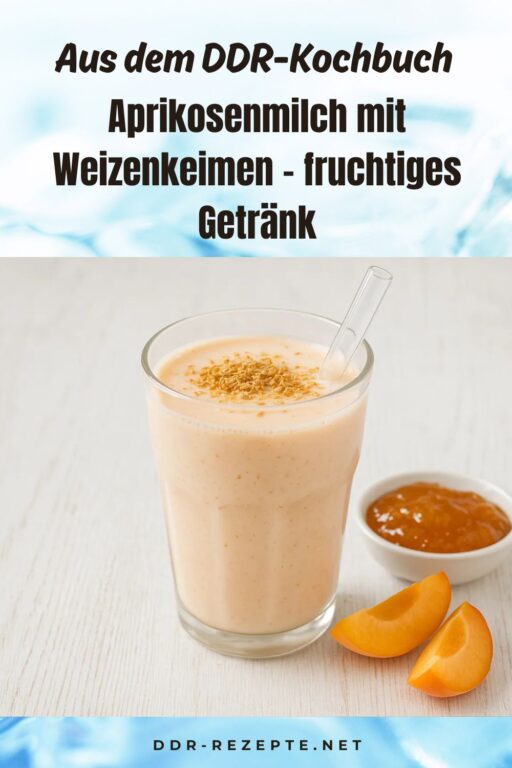 Aprikosenmilch mit Weizenkeimen – fruchtiges Getränk