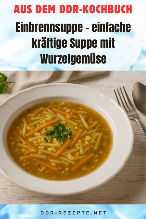 Einbrennsuppe – einfache kräftige Suppe mit Wurzelgemüse