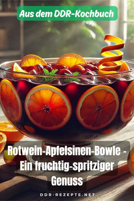 Rotwein-Apfelsinen-Bowle – Ein fruchtig-spritziger Genuss